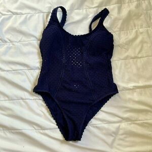 Navy Peekaboo Swimsuit